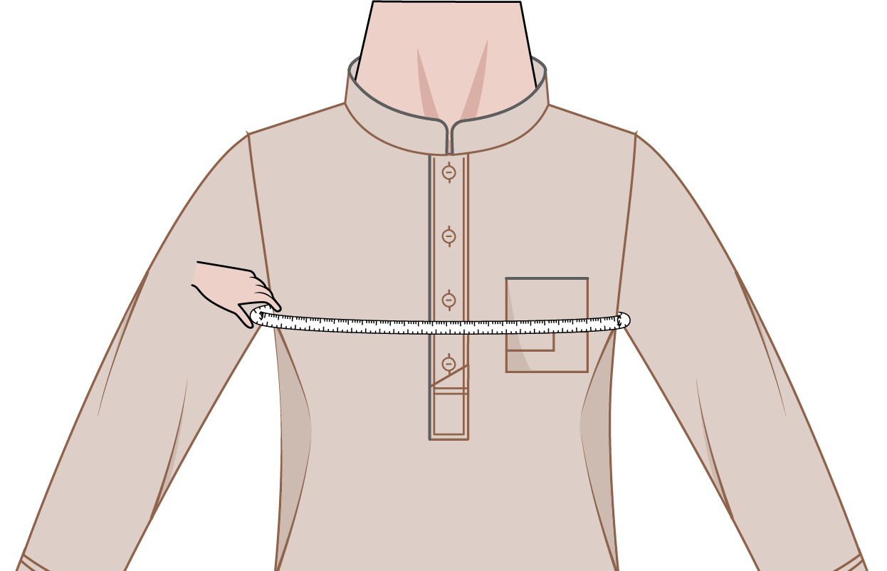 Dada - Panduan Pengukuran Gamis Custom