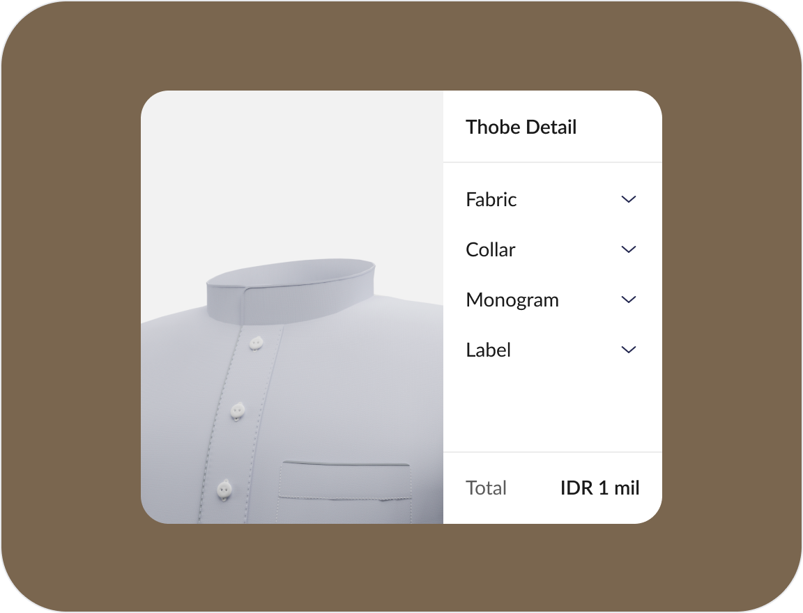 Visualize your thobe in 3D — Beqamis Custom Thobe